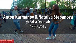 Anton Karmanov & Natalya Stepanova social dancing @ Salsa Open Air 13.07.2019