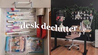 DECLUTTER & ORGANIZE my desk with me (8 tips for a tidy workspace) | spring cleaning 1/4 