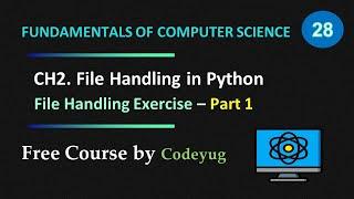 NCERT 12th Computer Science | File Handling in Python Exercise | File Handling Tutorial NCERT