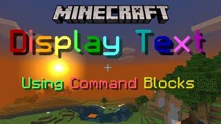 How to Display Text using Command Blocks in Minecraft PE