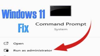 Unable to Run Command prompt as administrator Windows 11