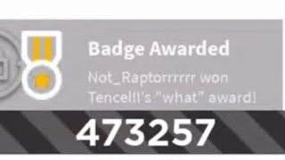 “What” badge (slap battles) Credit to @its_s0u1z