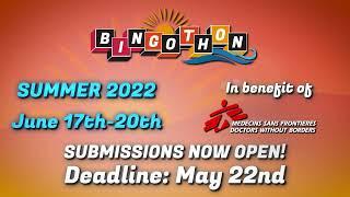 Bingothon Summer 2022 | Submissions Now Open!