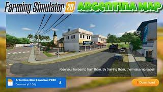 Farming simulator 20 Map Download || FS20 Argentina Map Mod || Fs 20 Harvester Mod