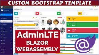 Blazor WebAssembly : Setup Custom Bootstrap Template | AdminLTE Theme  | BCL