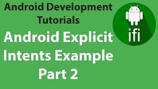 (#8) Android Explicit Intents Example