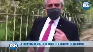 La sorpresiva visita de Alberto a vecinos de Ensenada