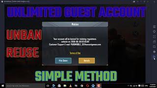 How to Reset PUBG guest account after Banned | UNBAN guest account