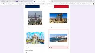 Matching Quiz with Images Google forms