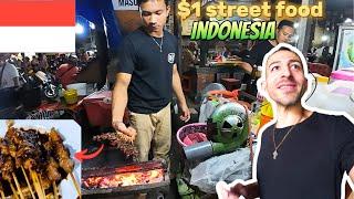 INSANE Indonesian SATE BBQ street food in Kreneng night market (sate & noodles)