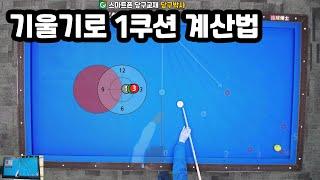 기울기를 이용한 1쿠션 계산법 #당구 #3구