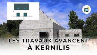 Les travaux avancent à Kernilis - Maçonnerie - Maison de 66 m² - Perco Constructions