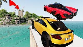 Cars VS High Ramp Jumps Challenge Driver - Sports Lux Car Crashes - BeamNG Drive