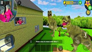 New Update Scary Teacher 3D Giant T-Rex Dinosaur and Miss T Clones Android Game