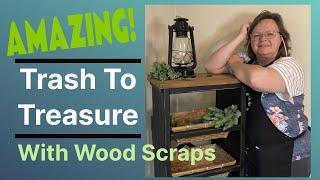 Trash To Treasure Furniture Makeover | DIY Wood Scrap Project | Upcycled Dump Find