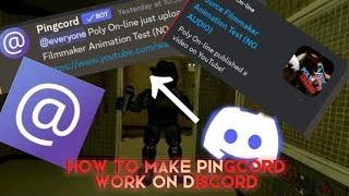 How to make Pingcord work On discord!