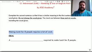 C1 Advanced Use of English Part 4  – Exercise 1