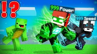 ZOOM and GREEN LANTERN Speedrunners vs Hunter in Minecraft - Maizen JJ and Mikey