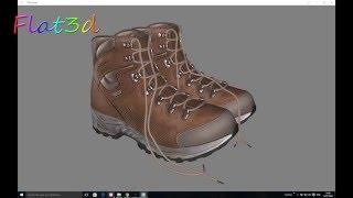 Hiking Boots FBX 3d Model in Autodesk FBX Review Model Viewer