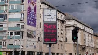 Sex Shops in the Center of Budapest, Hungary