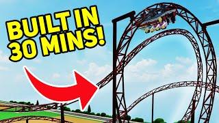 Beyond Vertical Coaster 30 MINUTE Speed Build challenge! Theme Park Tycoon 2