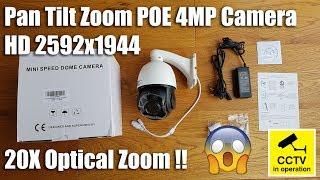 Anpviz PTZ IP Security Camera, H.265 4MP PoE IP Dome Camera, HD 2592x1944 Pan Tilt 20x Optical Zoom