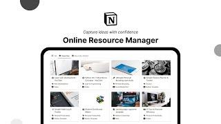 Notion Online Resource Manager — Capture Online Ideas with Confidence