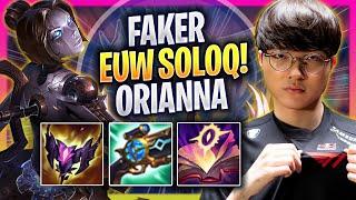 FAKER IS A GOD WITH ORIANNA IN EUW SOLOQ! - T1 Faker Plays Orianna MID vs Ezreal! | Bootcamp 2024