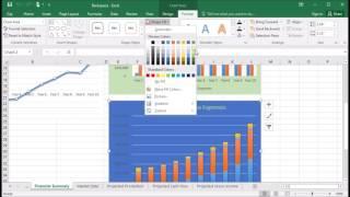 425   How to change color of chart and plot areas in Excel 2016