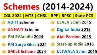 Governments Schemes 2024 | Important Schemes 2014-2024 | Govt. schemes 2024