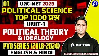 UGC -NET Political Science 2025 | Top1000 प्रश्न Unit1- Political Theory & idealogy|  @DrLokeshBali​