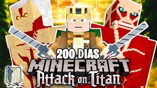 SOBREVIVÍ 200 Días en ATTACK ON TITAN en Minecraft! Esto es lo que sucedió..