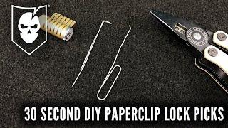 30 Second DIY Paperclip Lock Picks