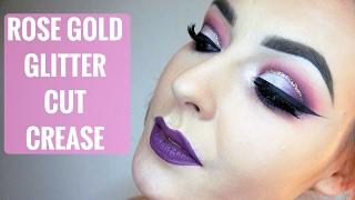 Glitter Cut Crease Tutorial | Rose Gold | Lauren Malone