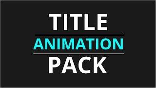 FREE Title Animation Pack - After Effects (Motion Graphics)