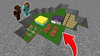 KİMSENİN BİLMEDİĞİ GİZLİ YER ALTI ŞEHRİ! -  - Minecraft