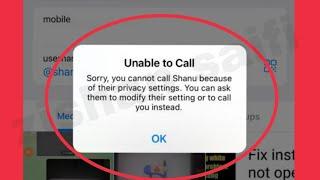 Telegram Fix Unable to Call Sorry you cannot call because of their privacy settings Problem iPhone