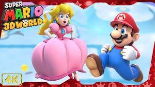 Super Mario 3D World for Wii U ⁴ᴷ World 6 (All Green Stars & Stamps) Mario & Peach