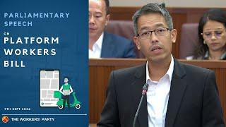 MP Gerald Giam - Parliamentary Speech on Platform Workers Bill