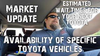 Estimated wait times for every Toyota vehicle