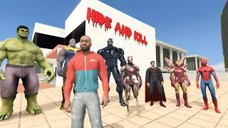 FRANKLIN PLAY HIDE & KILL WITH ALL SUPERHERO AVENGERS