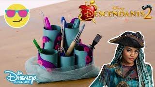 Descendants 2 | Craft Tutorial: Uma's Desk Organiser  | Official Disney Channel UK