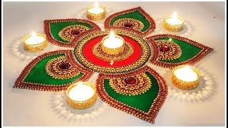 How to make rearrangeable Kundan Rangoli | Kundan Rangoli | DIY