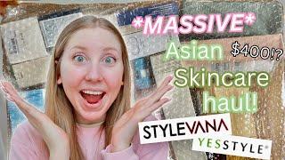 The BIGGEST Asian Skincare Haul I've EVER done!! *like $400 worth* | YesStyle & Stylevana
