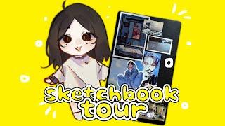 sketchbook tour || обзор на скетчбук || геншин, мадока, секай и ос