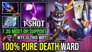 MOST OP HARD SUPPORT 1 Shot Pure Damage AOE Death Ward Full Aghanim Effect Witch Doctor Dota 2
