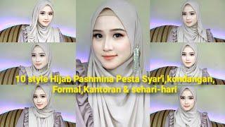 10 Simple Pashmina Hijab Tutorial Styles For Invitations, Formal, Applications, Offices and Daily