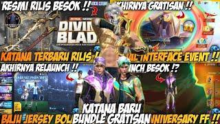 BOCORAN FF !! EVENT TERBARU, ANNIVERSARY 7TH, BUNDLE GRATIS, KATANA LOBBY, JERSEY BOLA, BUNDLE RILIS