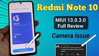 Redmi note 10 MIUI 13.0.3.0 front camera problem | full review MIUI 13.0.3.0