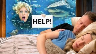 We stayed in an UNDERWATER HOTEL! with SHARKS!